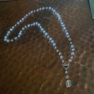 Silpada sterling silver & crystal nuggets.  Long gated necklace 19 inches long